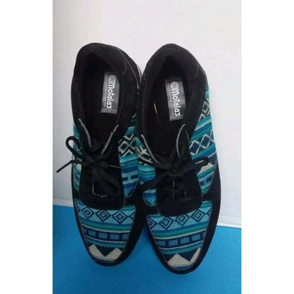 Etnies Aztec Print‎ Sneakers Black & Turquoise Casual Athletic Shoes